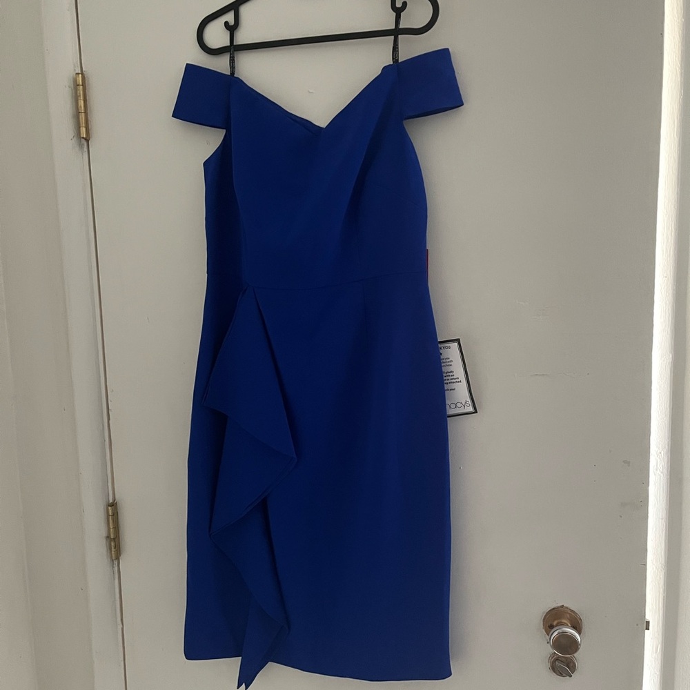Vince Camuto NWT Blue Off-Shoulder Dress Size 12